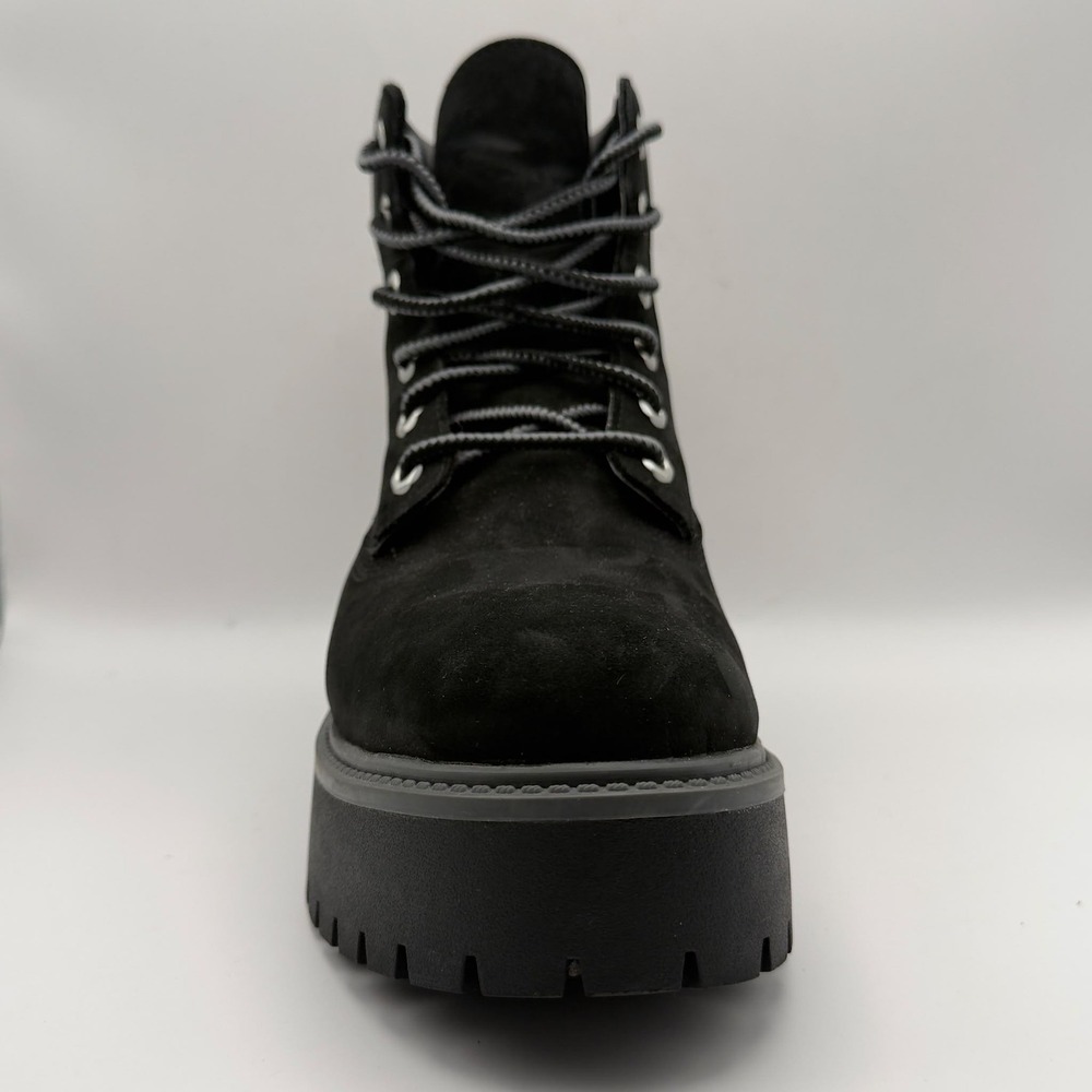 Timberland Sky 6 Inch Platform Boots Womens 10 Black Waterproof Nubuck Lug Sole - Picture 4 of 8